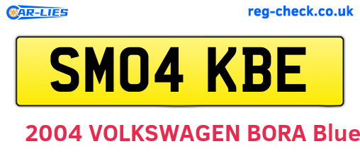 SM04KBE are the vehicle registration plates.