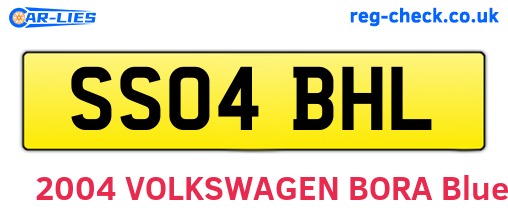 SS04BHL are the vehicle registration plates.