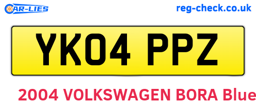 YK04PPZ are the vehicle registration plates.