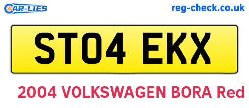 ST04EKX are the vehicle registration plates.