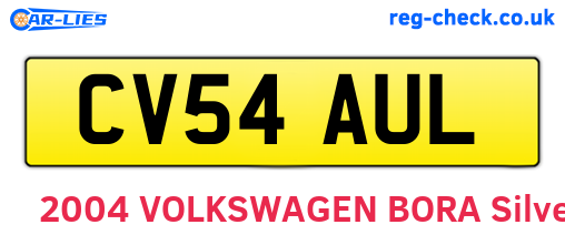 CV54AUL are the vehicle registration plates.