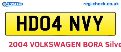 HD04NVY are the vehicle registration plates.
