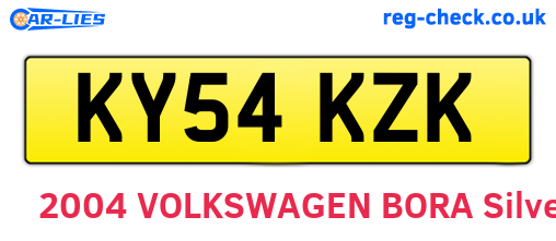 KY54KZK are the vehicle registration plates.