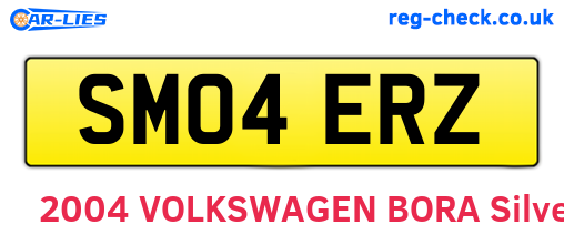 SM04ERZ are the vehicle registration plates.