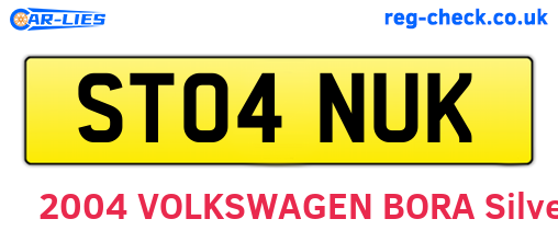 ST04NUK are the vehicle registration plates.