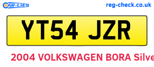 YT54JZR are the vehicle registration plates.