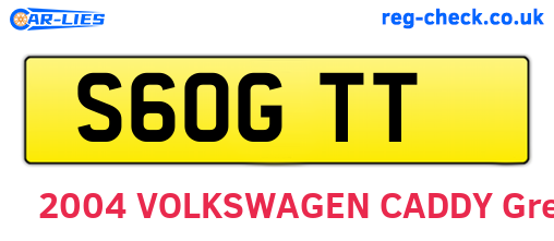 S60GTT are the vehicle registration plates.