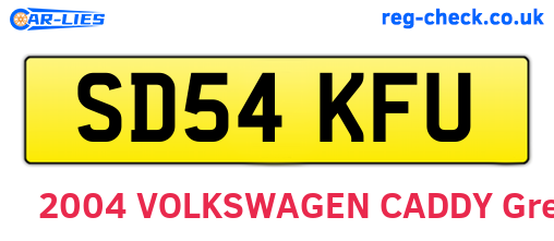 SD54KFU are the vehicle registration plates.