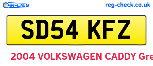 SD54KFZ are the vehicle registration plates.