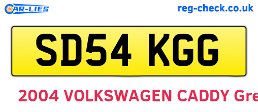 SD54KGG are the vehicle registration plates.