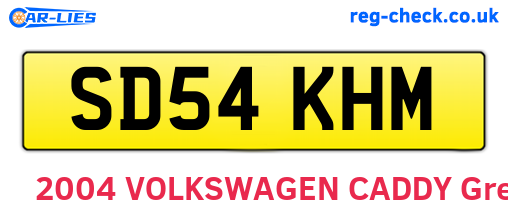 SD54KHM are the vehicle registration plates.