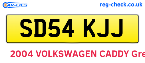 SD54KJJ are the vehicle registration plates.