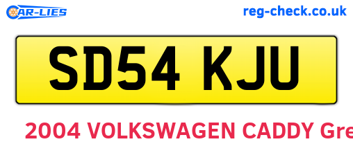 SD54KJU are the vehicle registration plates.