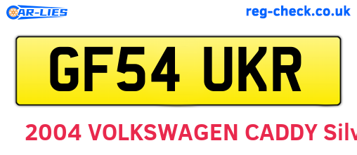 GF54UKR are the vehicle registration plates.
