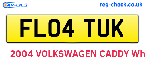 FL04TUK are the vehicle registration plates.
