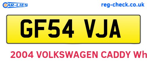 GF54VJA are the vehicle registration plates.
