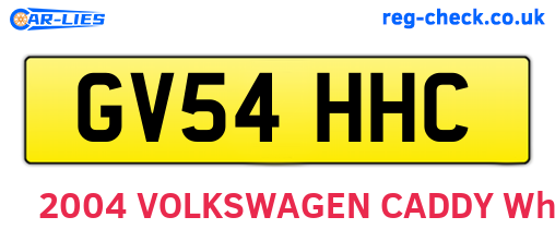 GV54HHC are the vehicle registration plates.
