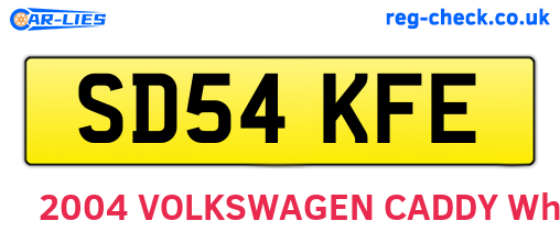 SD54KFE are the vehicle registration plates.