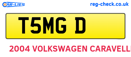 T5MGD are the vehicle registration plates.
