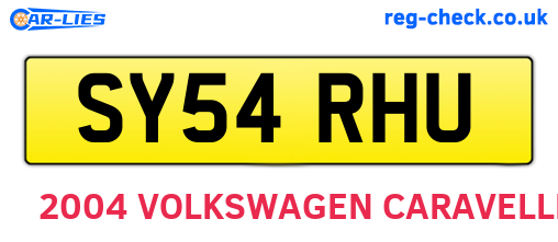 SY54RHU are the vehicle registration plates.