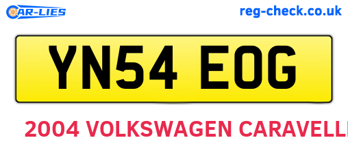 YN54EOG are the vehicle registration plates.