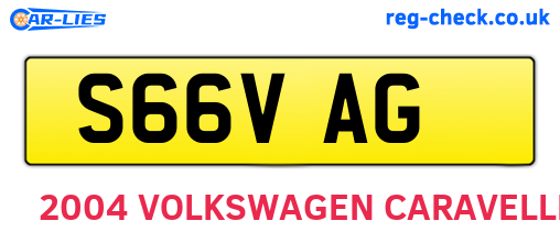 S66VAG are the vehicle registration plates.