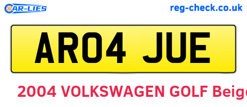 AR04JUE are the vehicle registration plates.