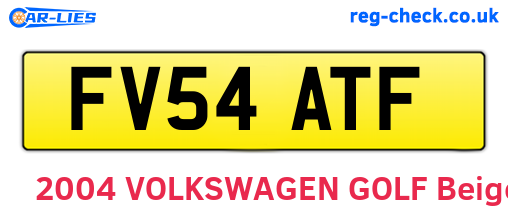 FV54ATF are the vehicle registration plates.