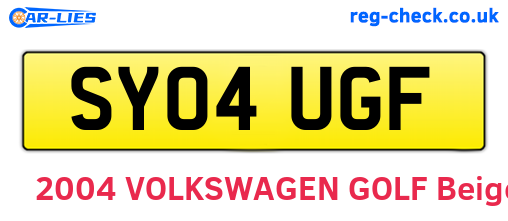 SY04UGF are the vehicle registration plates.