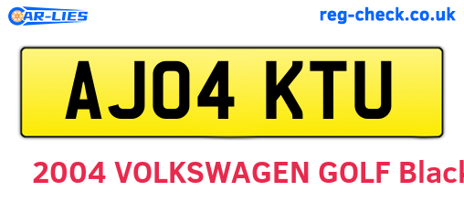 AJ04KTU are the vehicle registration plates.