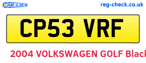 CP53VRF are the vehicle registration plates.