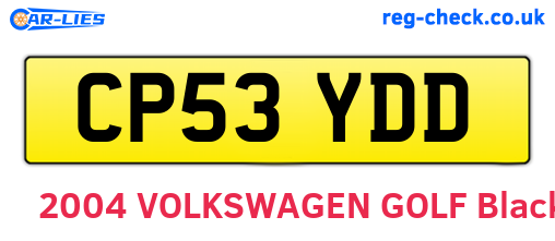 CP53YDD are the vehicle registration plates.