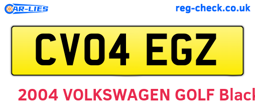 CV04EGZ are the vehicle registration plates.