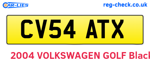 CV54ATX are the vehicle registration plates.