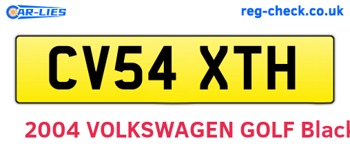 CV54XTH are the vehicle registration plates.