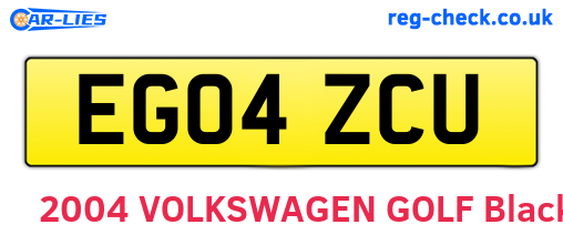 EG04ZCU are the vehicle registration plates.