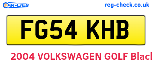 FG54KHB are the vehicle registration plates.