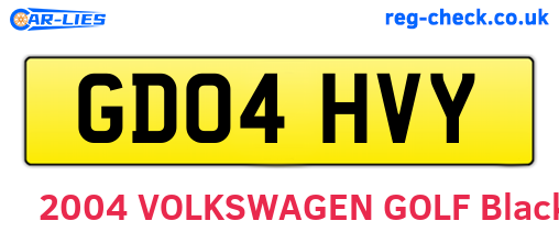 GD04HVY are the vehicle registration plates.