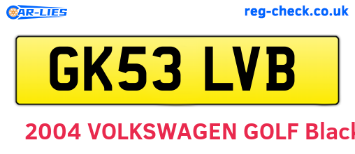 GK53LVB are the vehicle registration plates.