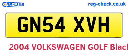 GN54XVH are the vehicle registration plates.