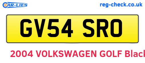 GV54SRO are the vehicle registration plates.