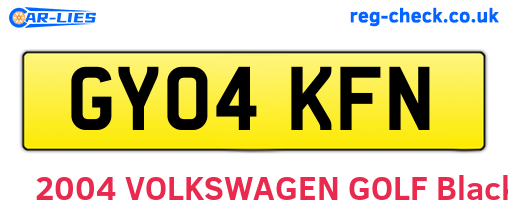 GY04KFN are the vehicle registration plates.