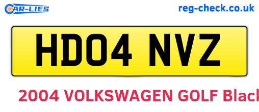 HD04NVZ are the vehicle registration plates.
