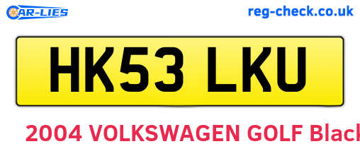 HK53LKU are the vehicle registration plates.