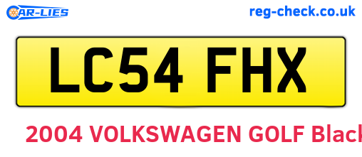 LC54FHX are the vehicle registration plates.