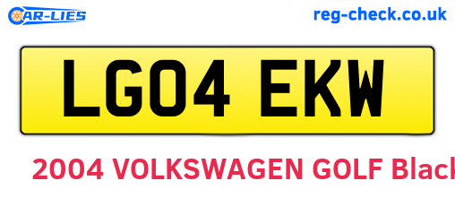 LG04EKW are the vehicle registration plates.