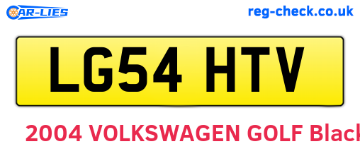 LG54HTV are the vehicle registration plates.