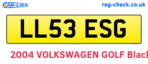 LL53ESG are the vehicle registration plates.