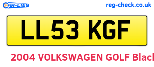 LL53KGF are the vehicle registration plates.
