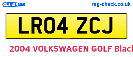 LR04ZCJ are the vehicle registration plates.
